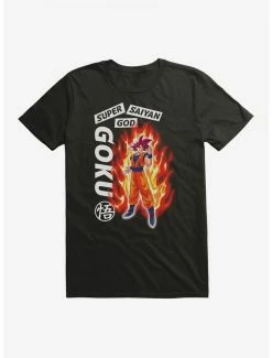 Budget 💯 Dragon Ball Super Super Saiyan God Goku Flame T-Shirt 🥰