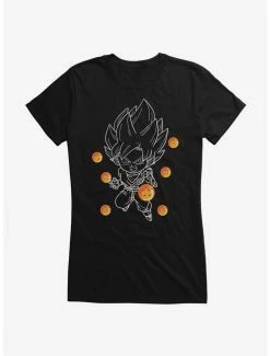 Cheap 🤩 Dragon Ball Super Chibi Goku Saiyan 👧 Girls T-Shirt 🔥