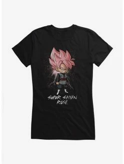 Hot Sale ⌛ Dragon Ball Super Super Saiyan Ros?oku Black Chibi 👧 Girls T-Shirt 😉